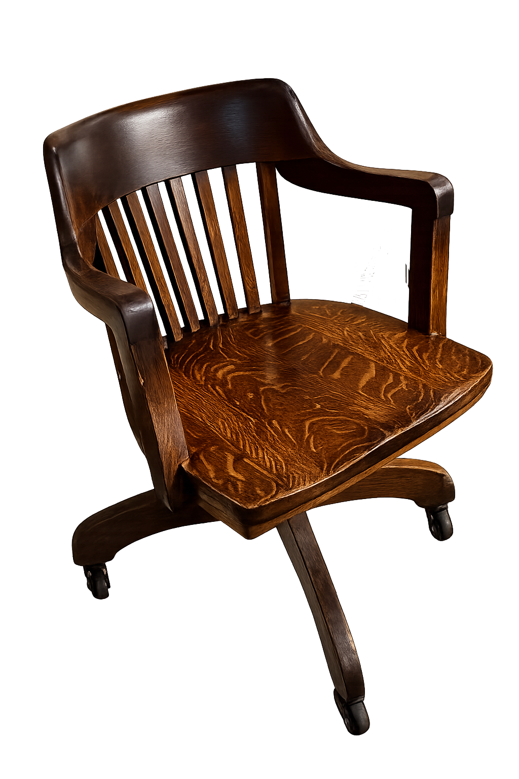 Antique bankers office chair rental