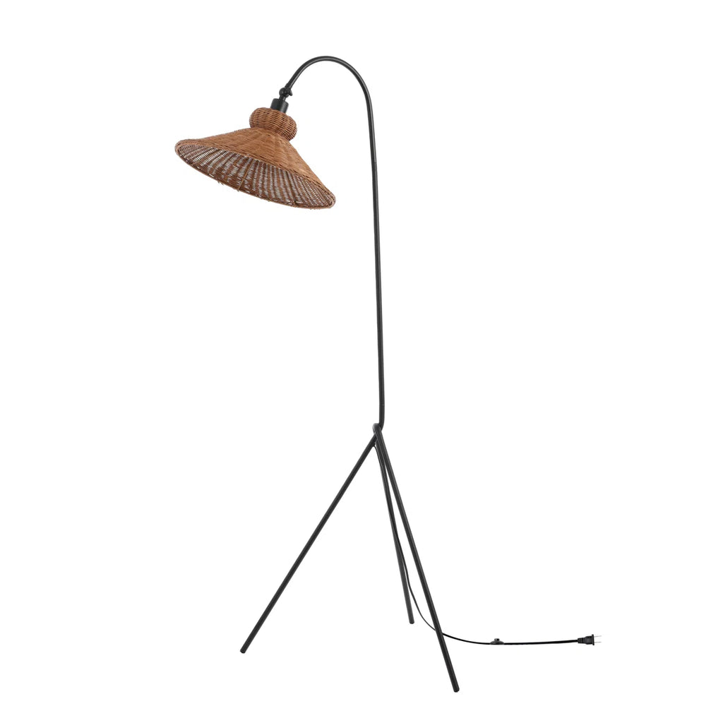 Rattan floor lamp rental