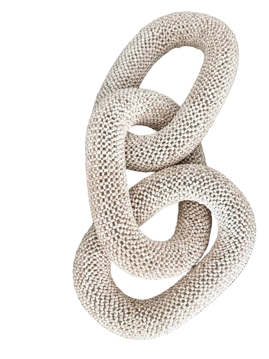 Coco beaded chain link decor rental