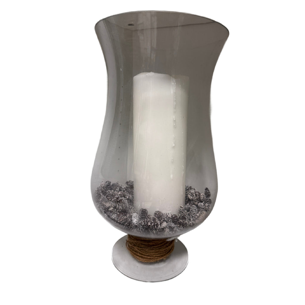 Tall Glass hurricane vase rental
