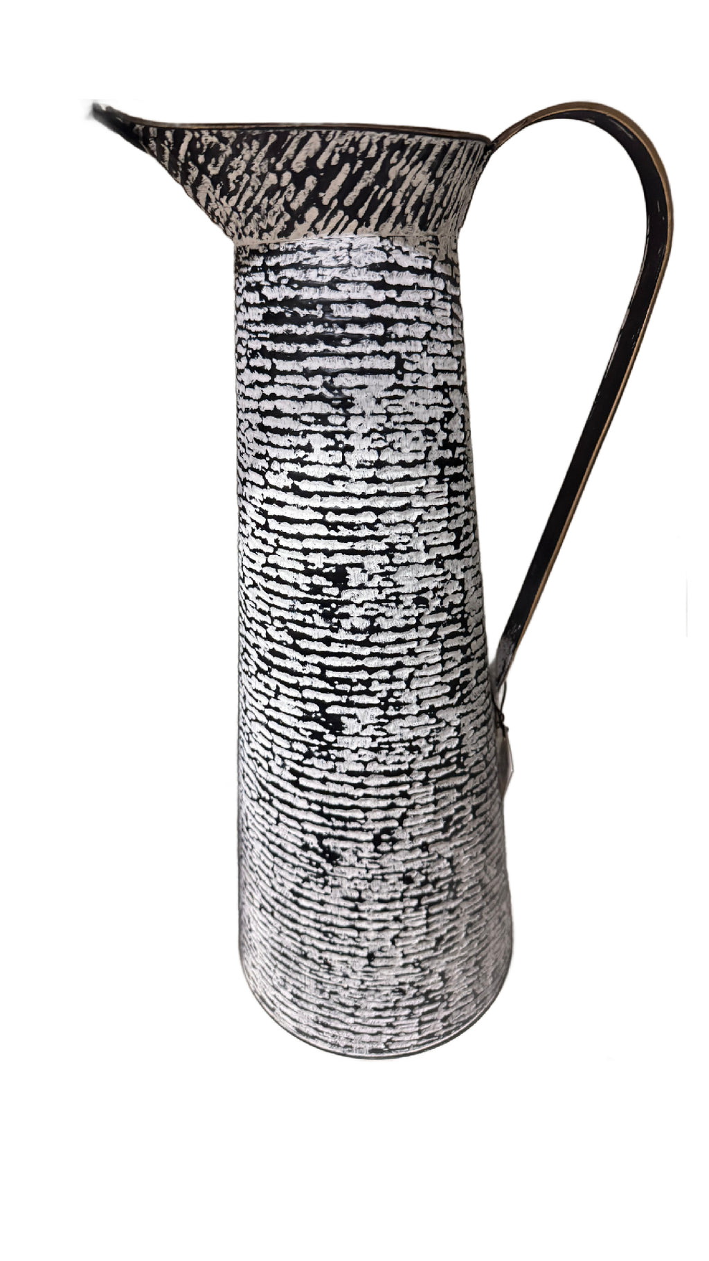 Tall Black and white metal jug rental
