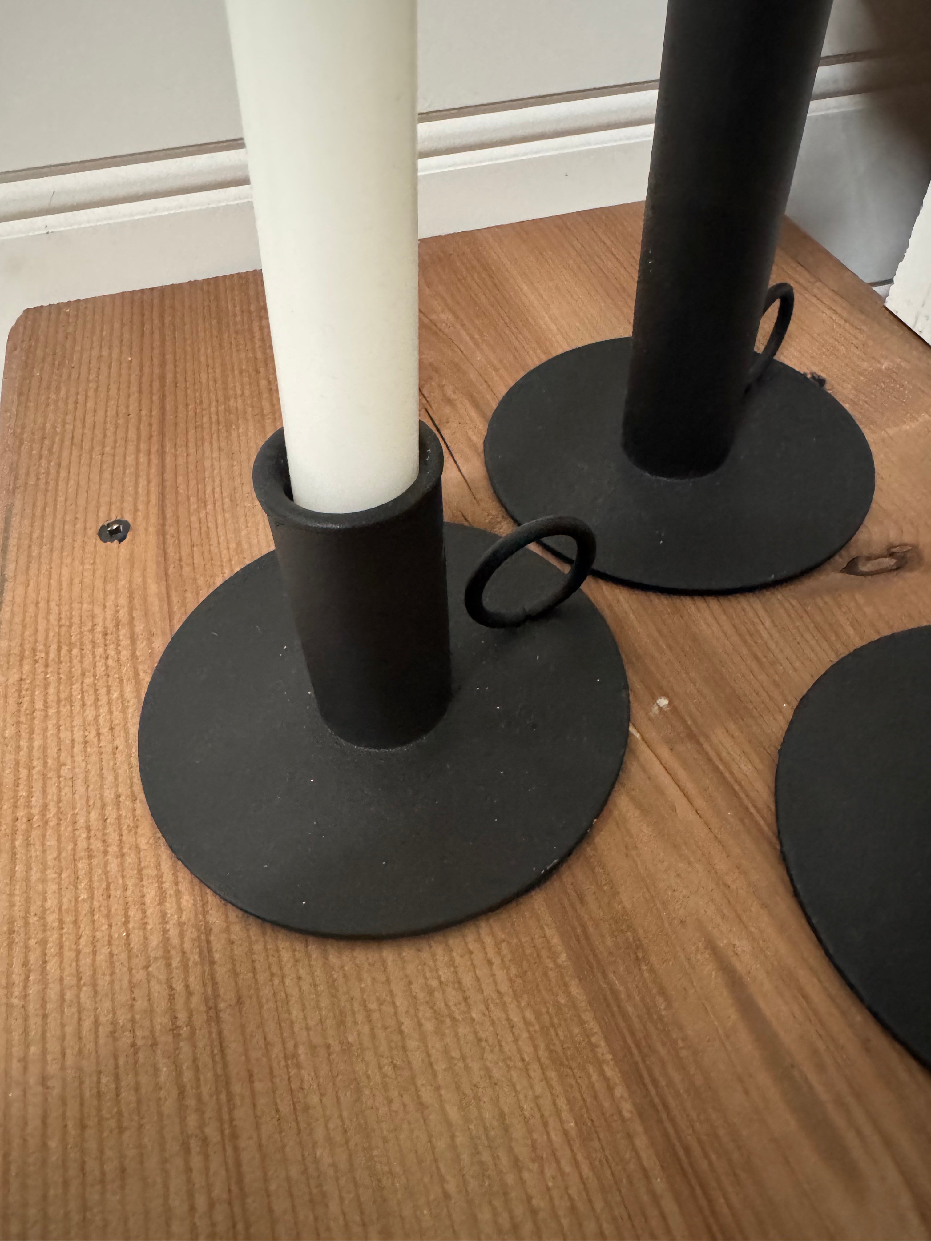Black iron candlestick trio rental