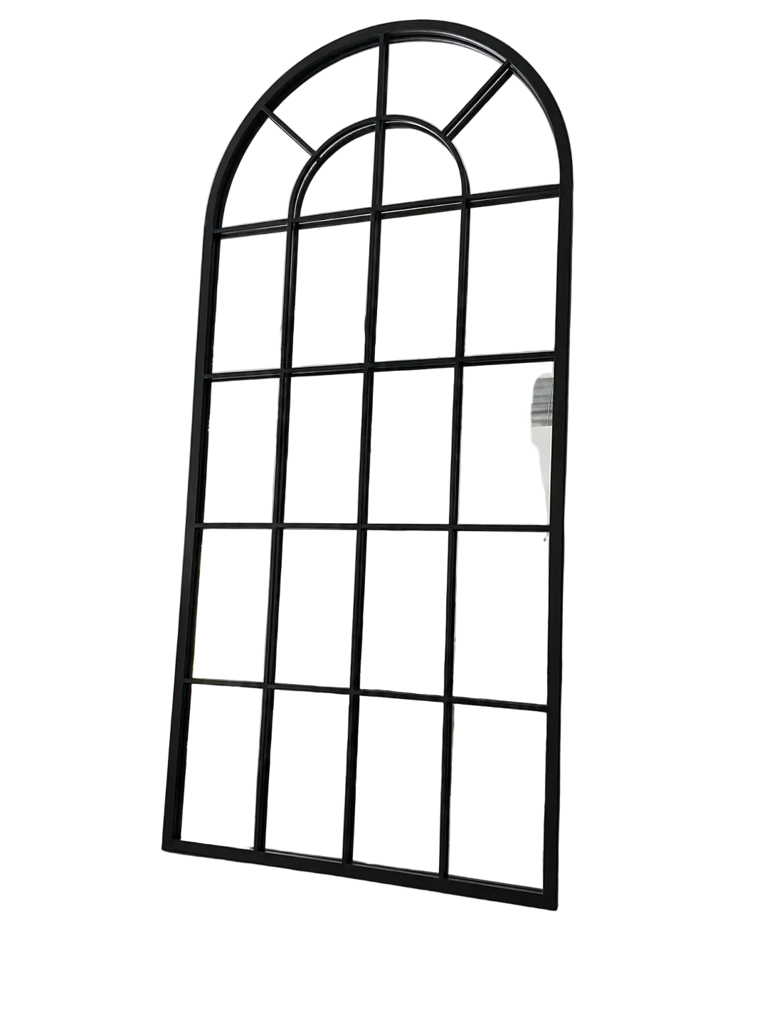 Black arch window frame mirror rental
