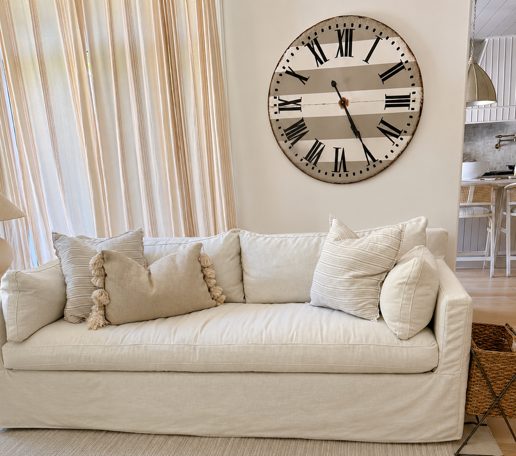 Striped metal clock rental