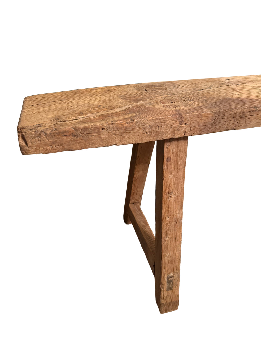 Antique long wooden bench rental
