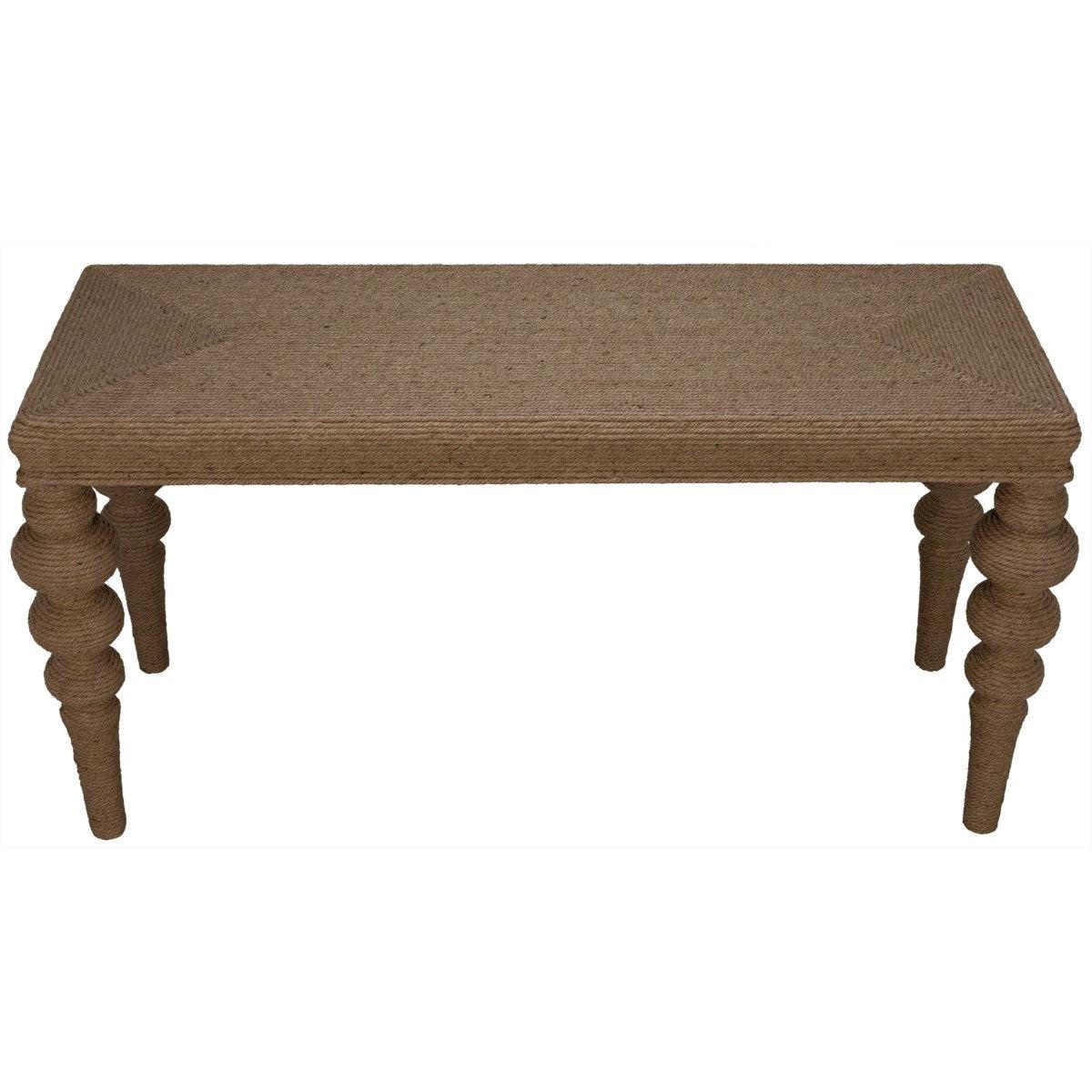 Turned leg rope console table rental