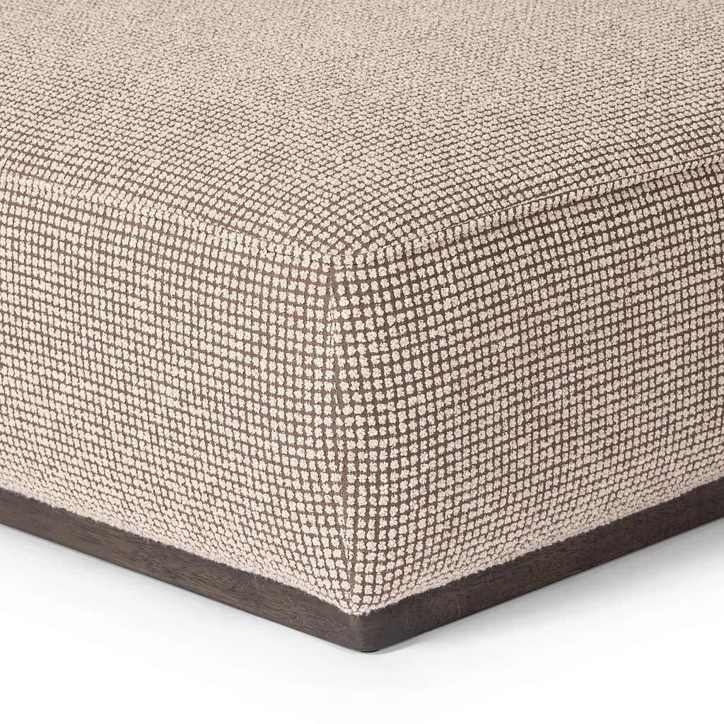 Upholstered rectangular ottoman rental