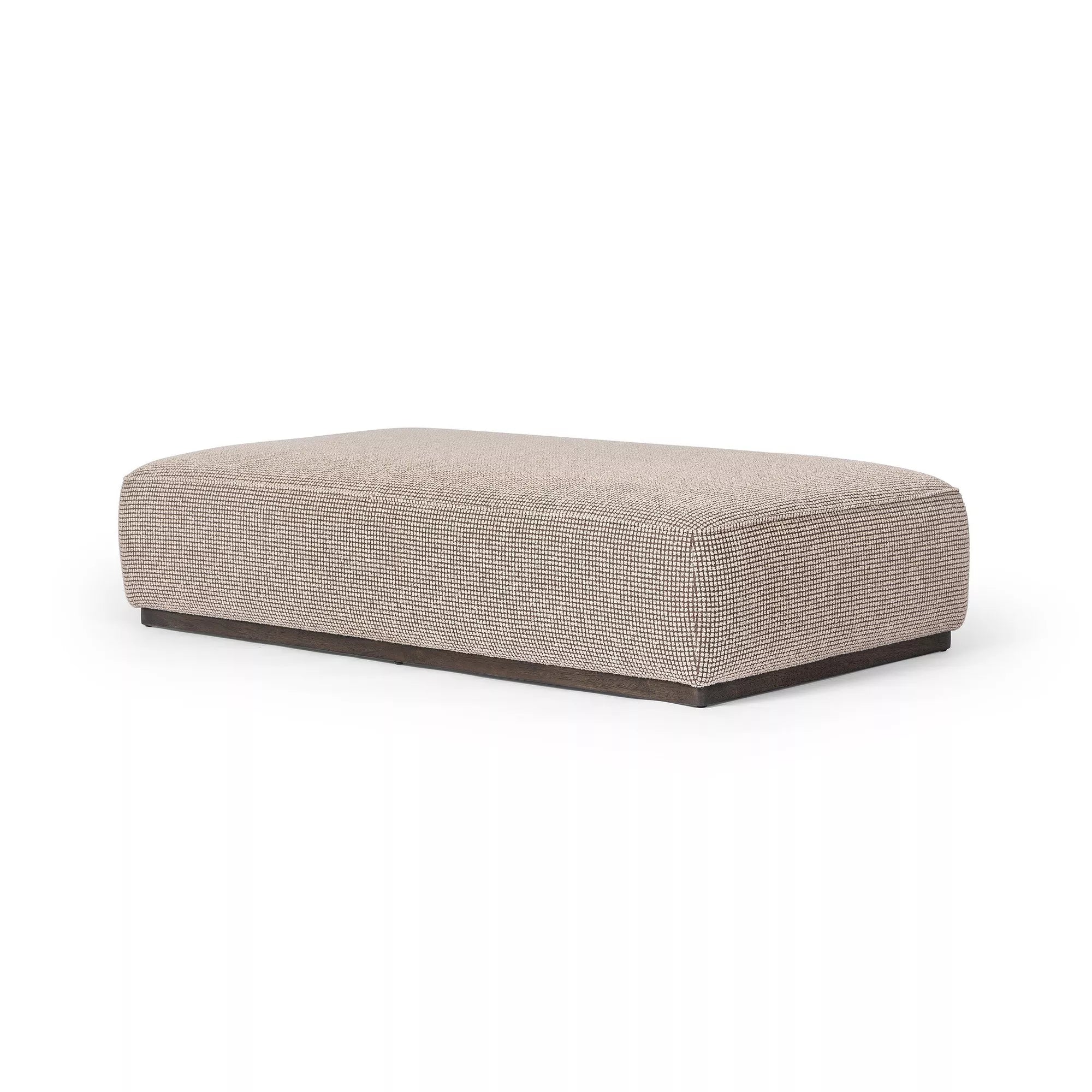 Upholstered rectangular ottoman rental