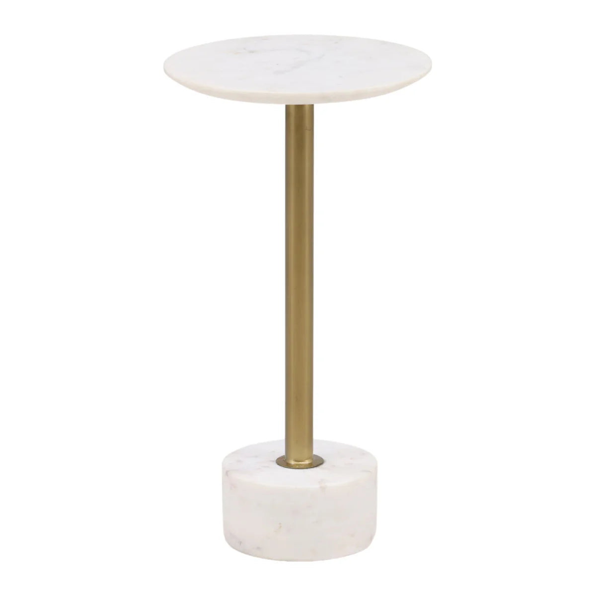 Marble & gold side table rental
