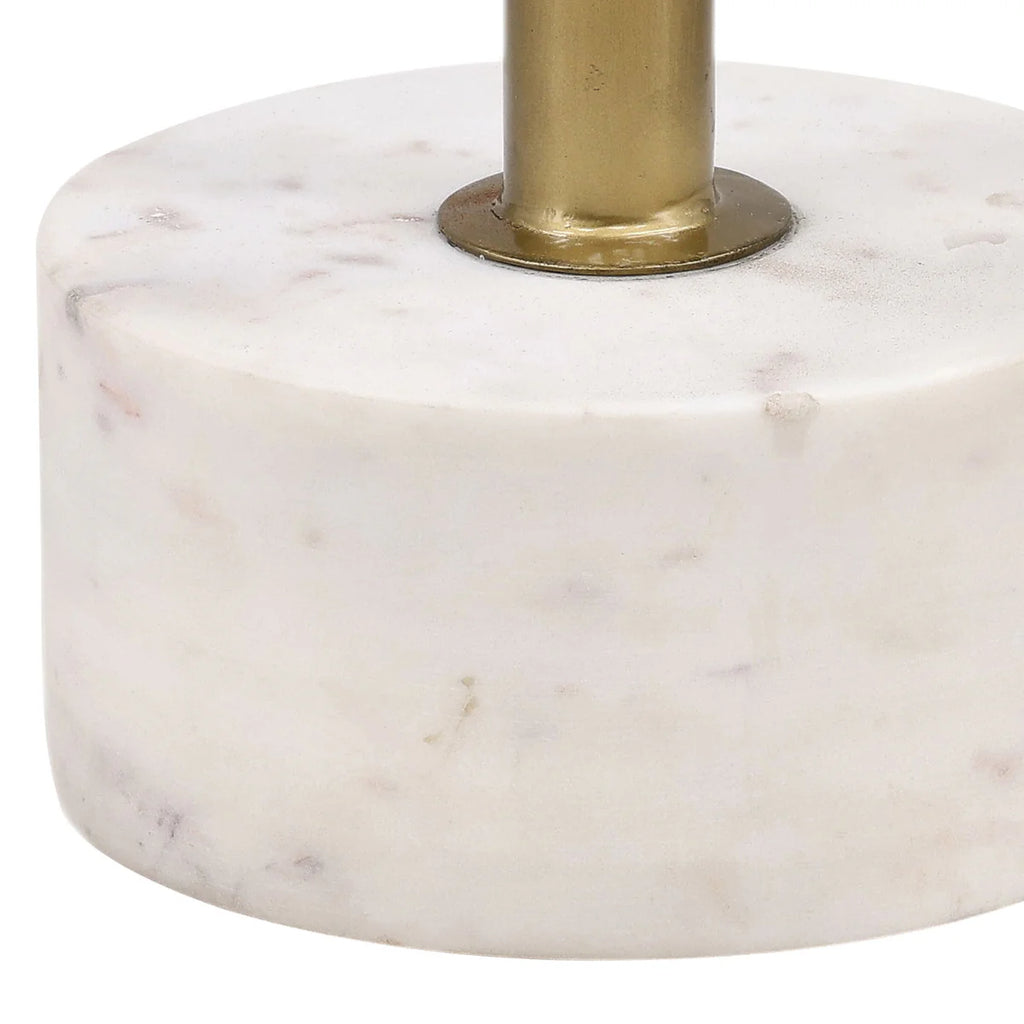 Marble & gold side table rental