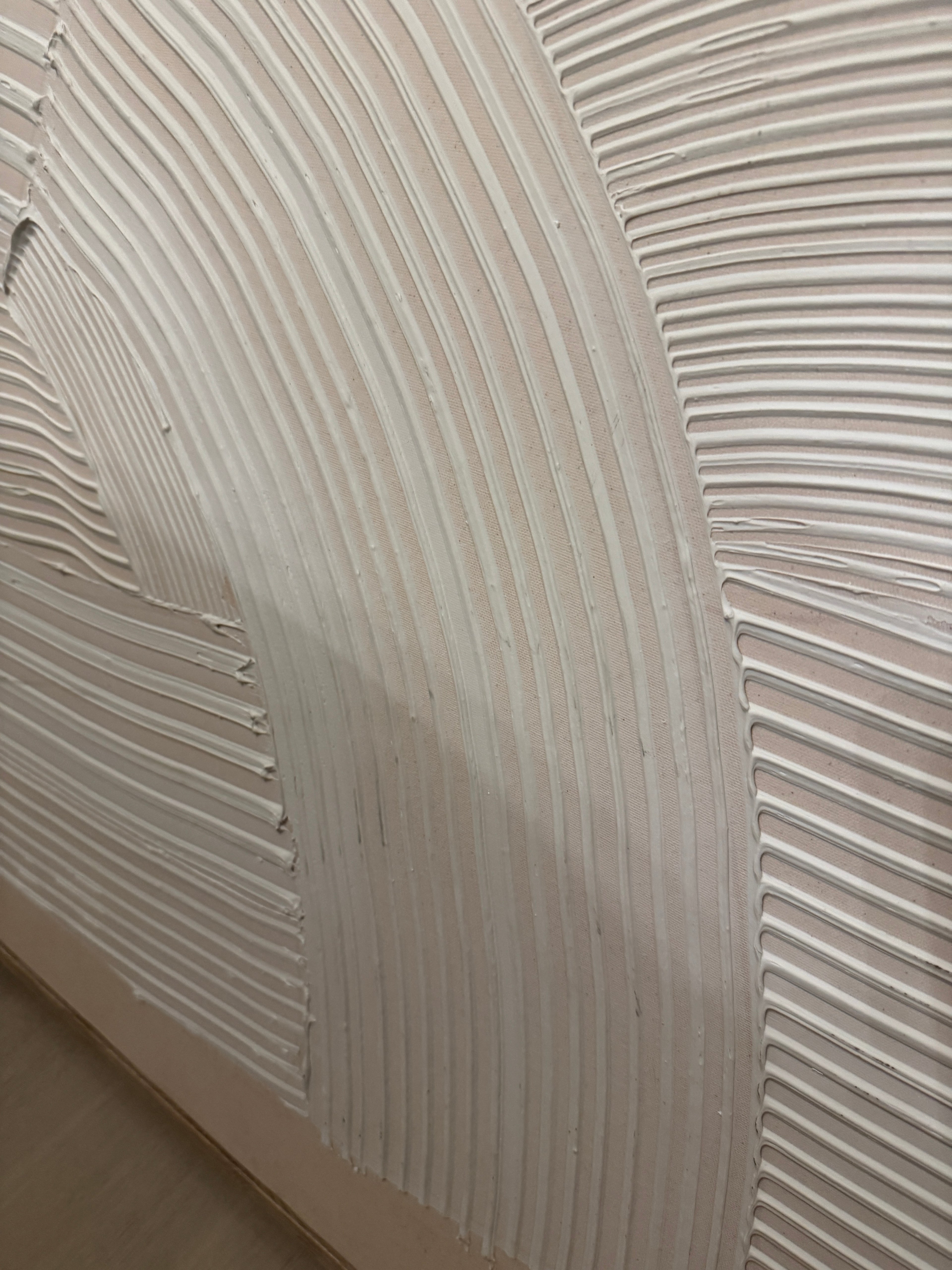 Set of 2 neutral plaster wall decor rental