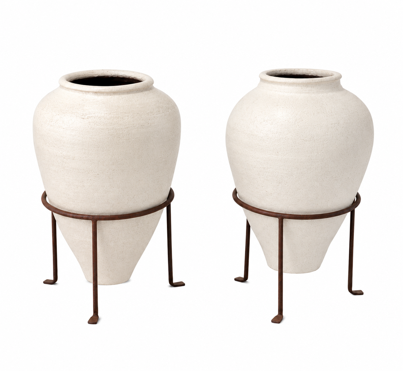 Large vessels on stands set rentals