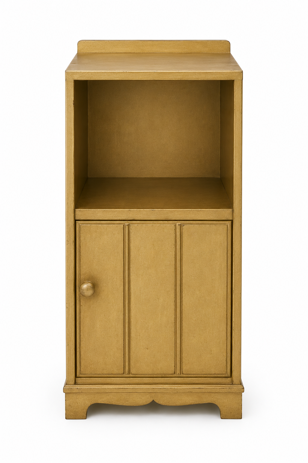 Gold wooden end table rental