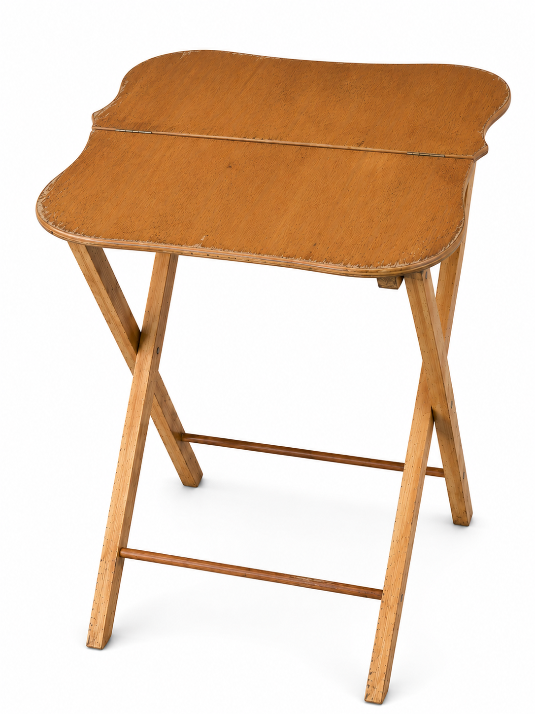 Antique small wooden side table rental