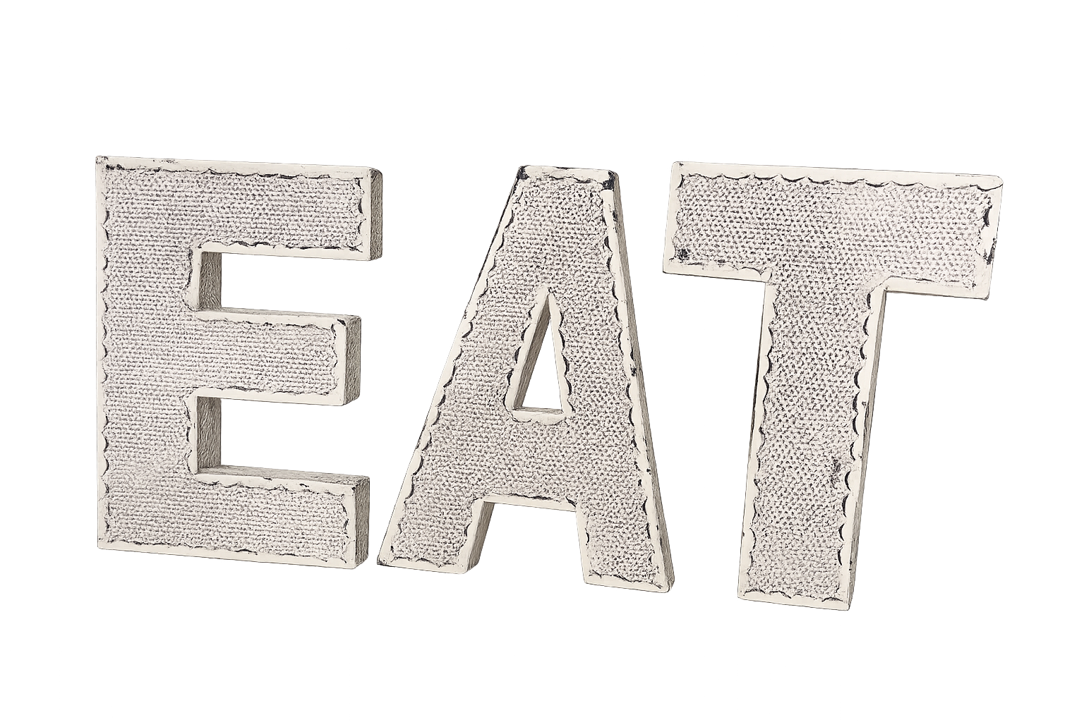 Metal letter EAT wall decor rental