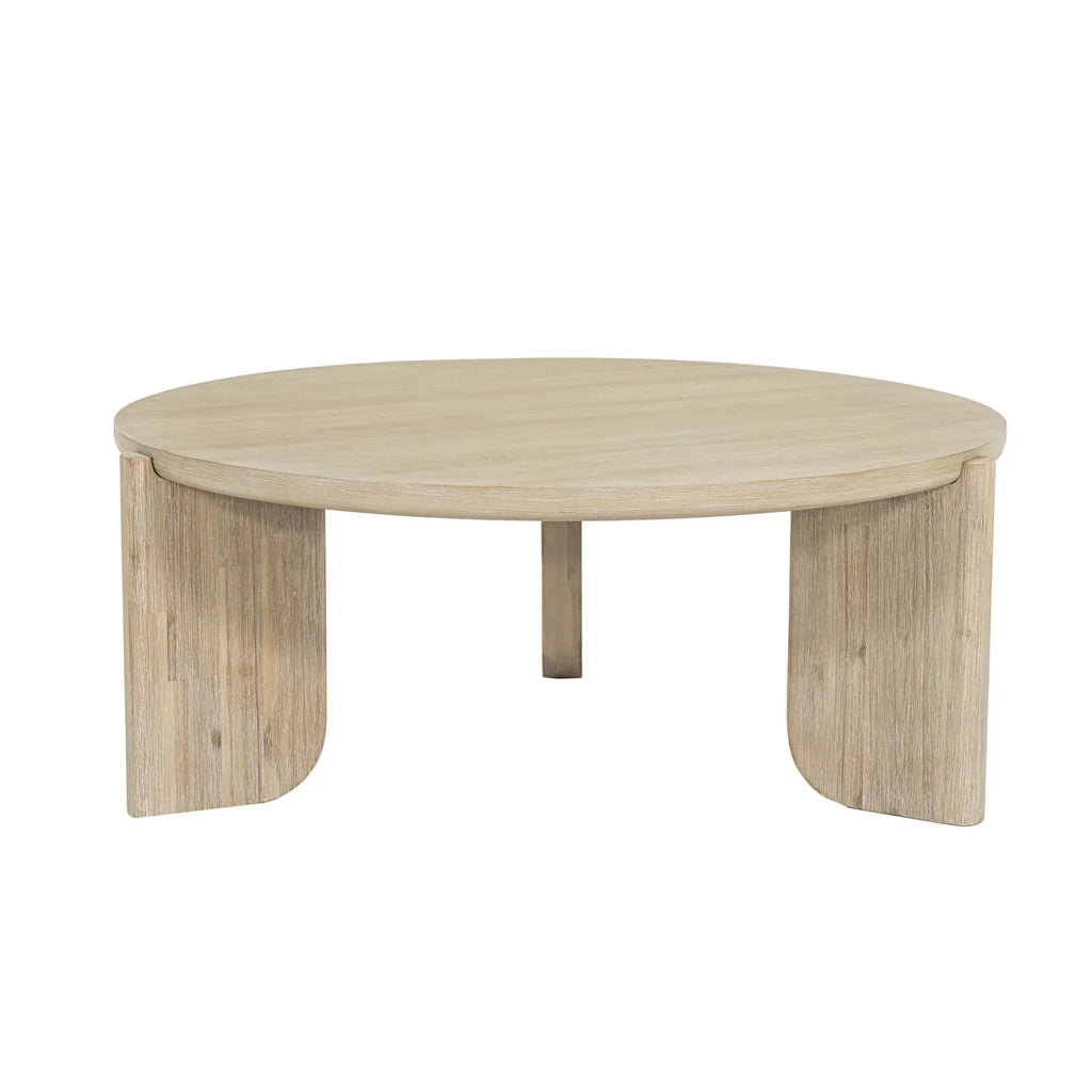 Round wooden coffee table rental