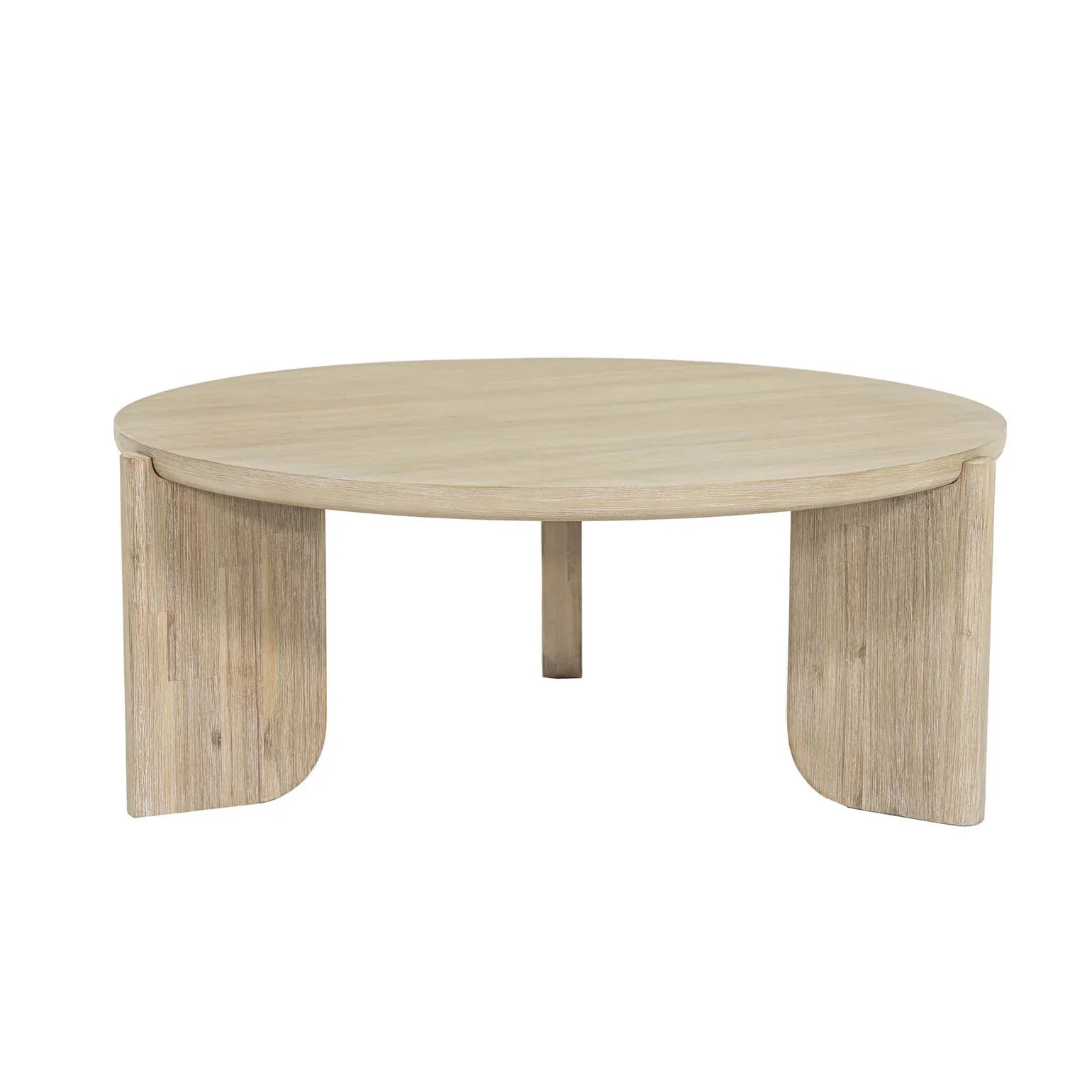 Round wooden coffee table rental