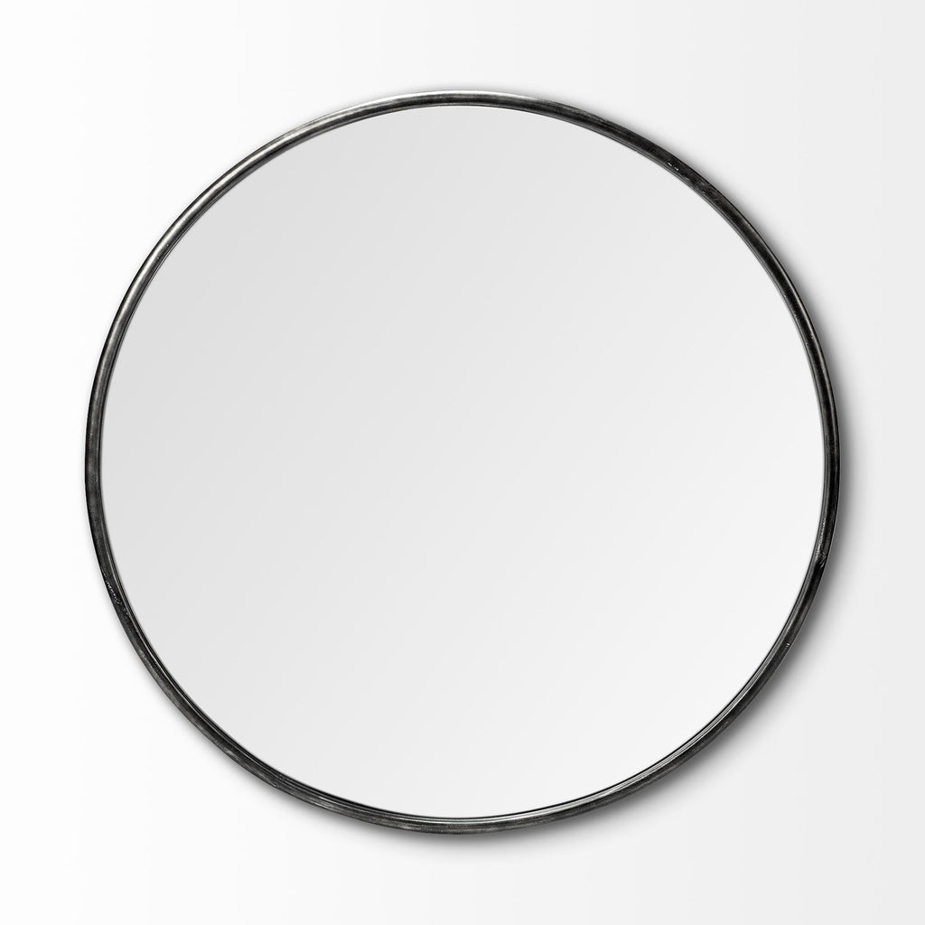 47” dia large black grey mirror rental