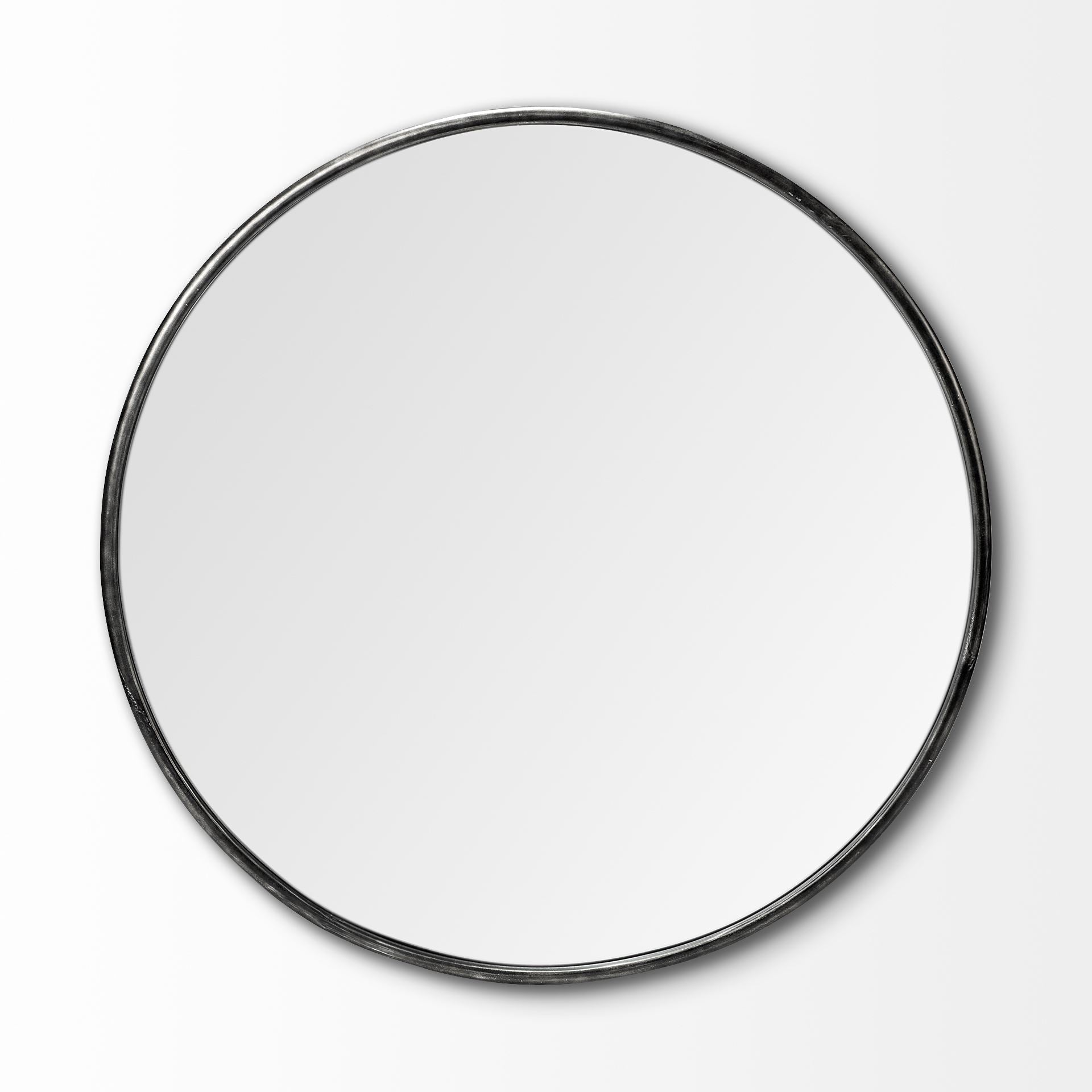 47” dia large black grey mirror rental