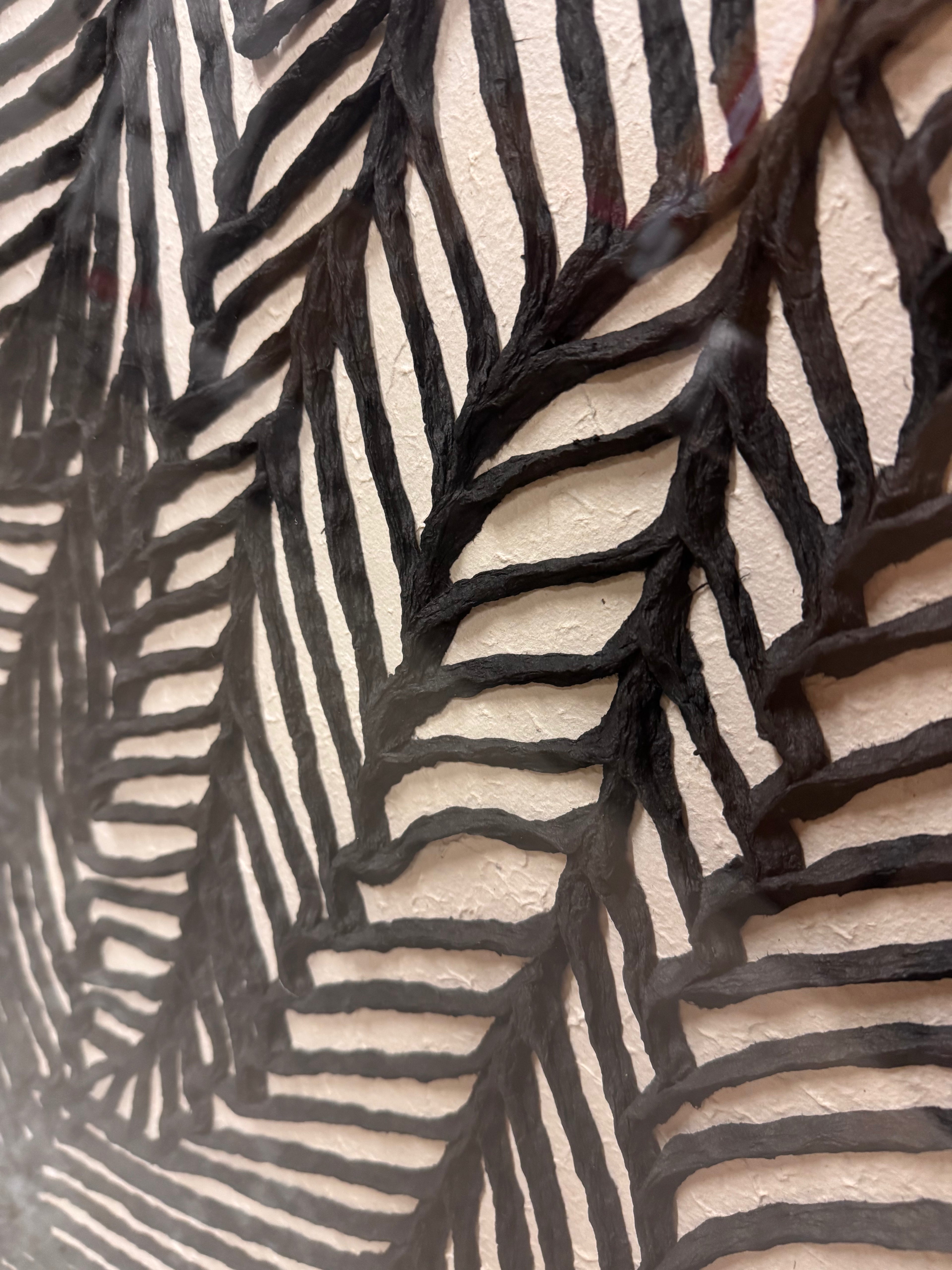 Black botanical Shadow box art rental
