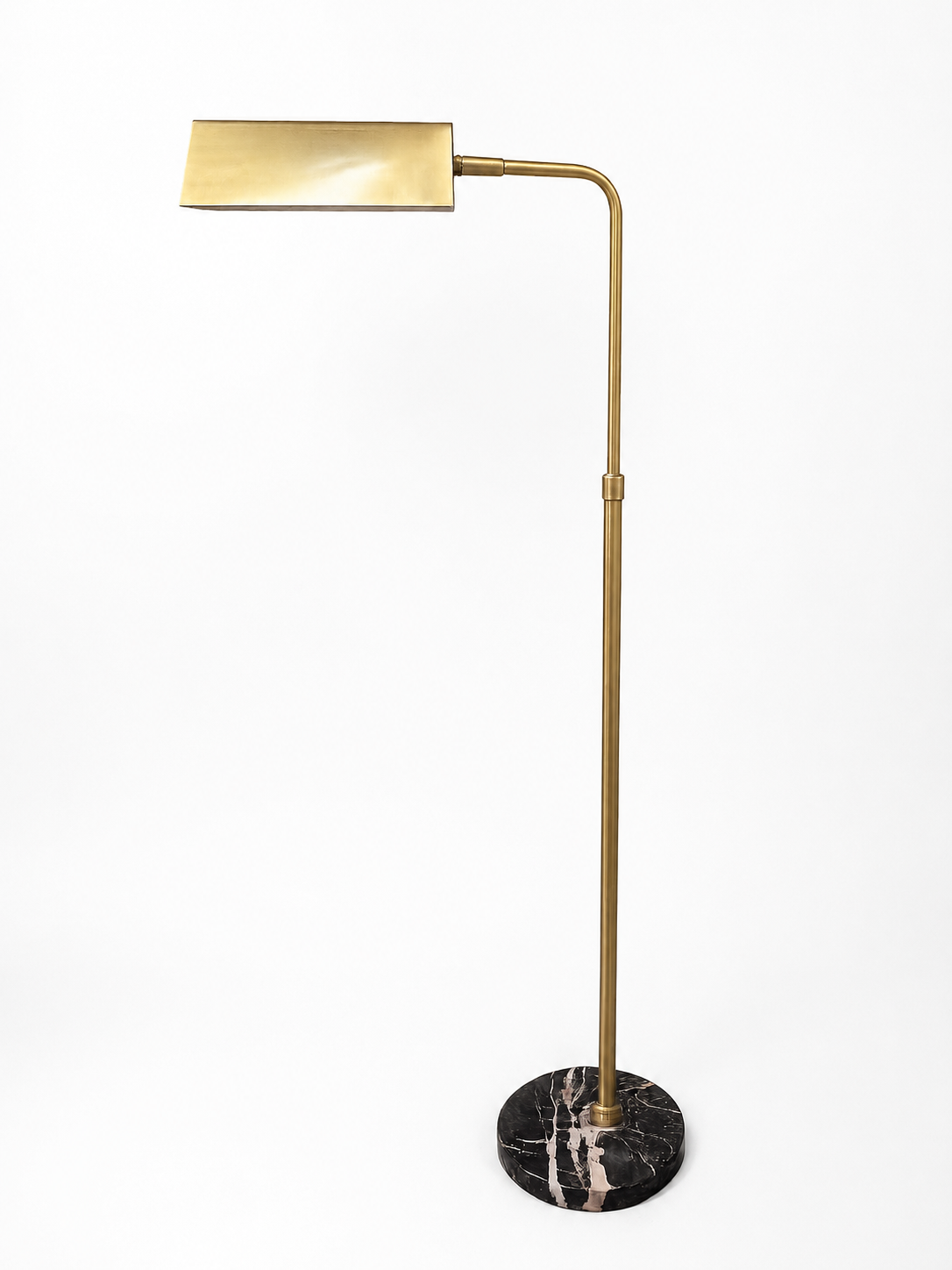 Aged brass floor lamp rental
