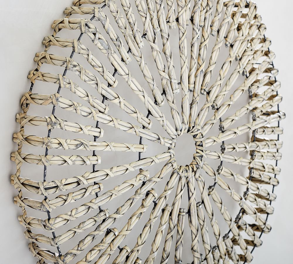 48” woven round wall decor rental