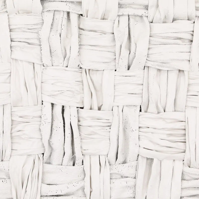Large Woven textured white wall decor rental