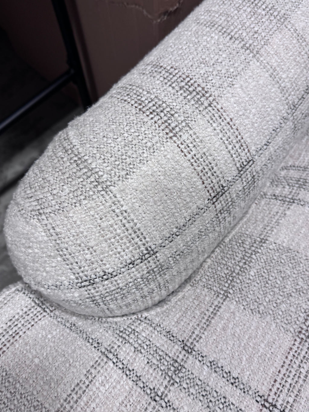 Plaid upholstered armchair rental