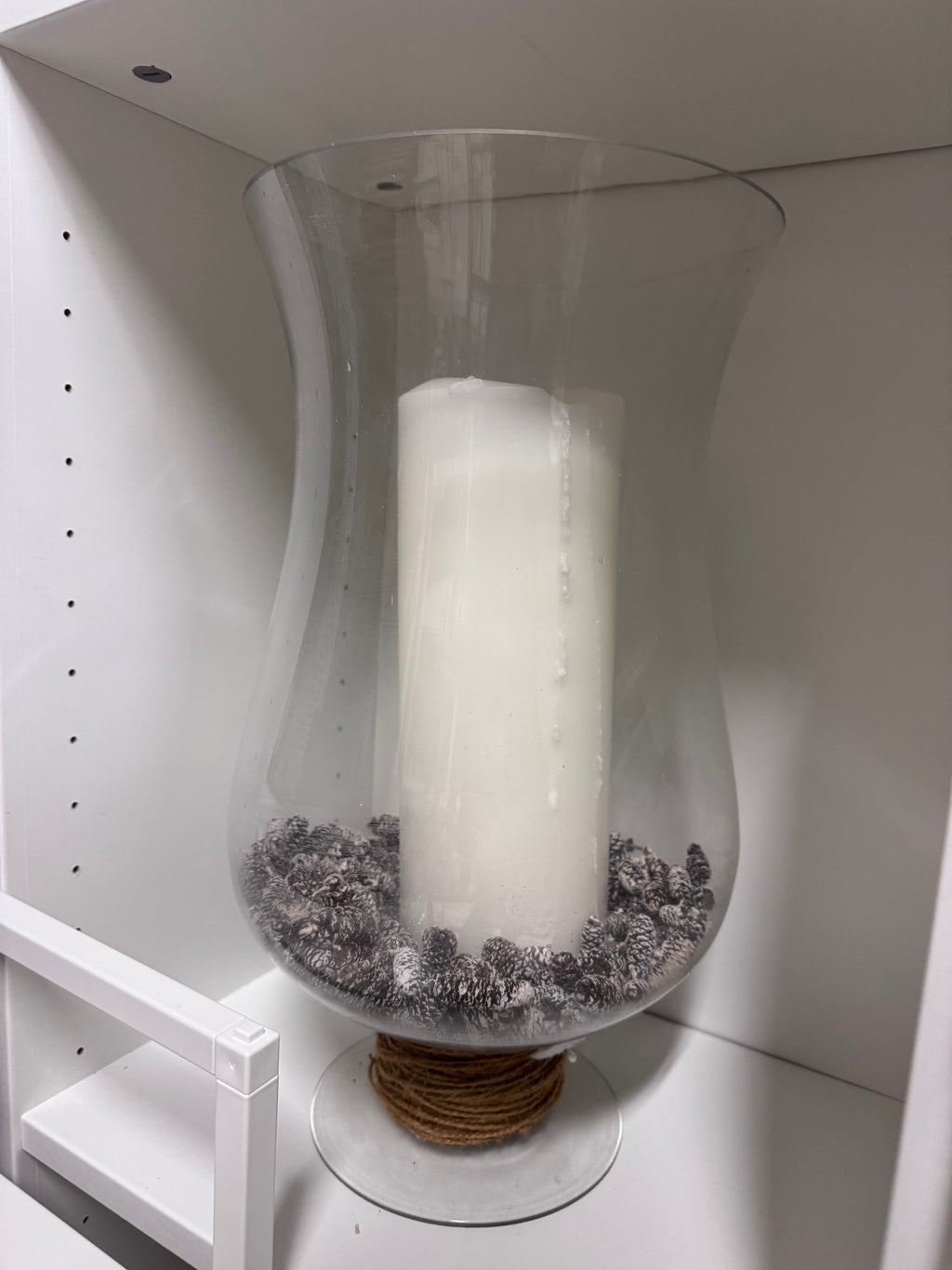Tall Glass hurricane vase rental