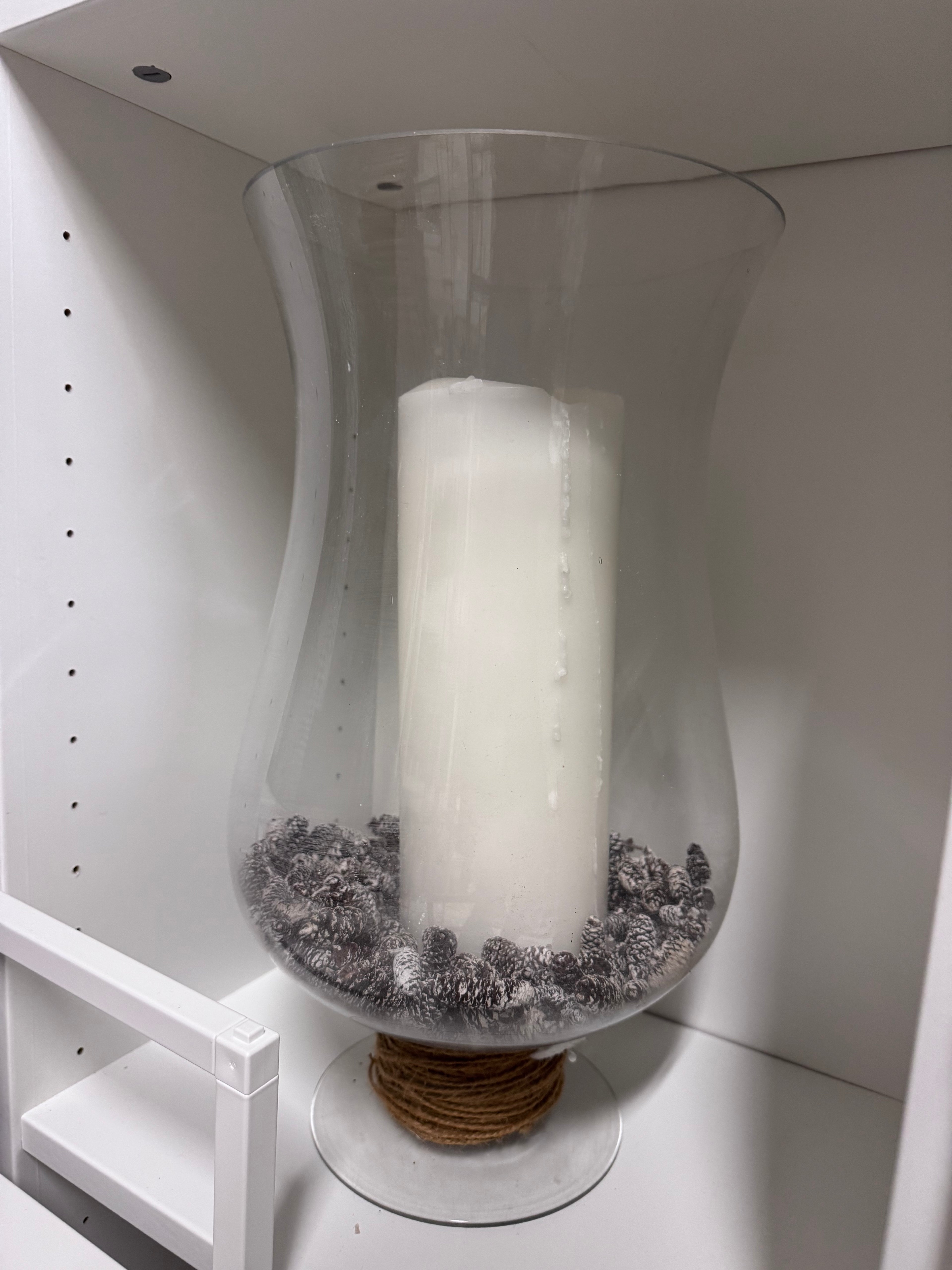 Tall Glass hurricane vase rental