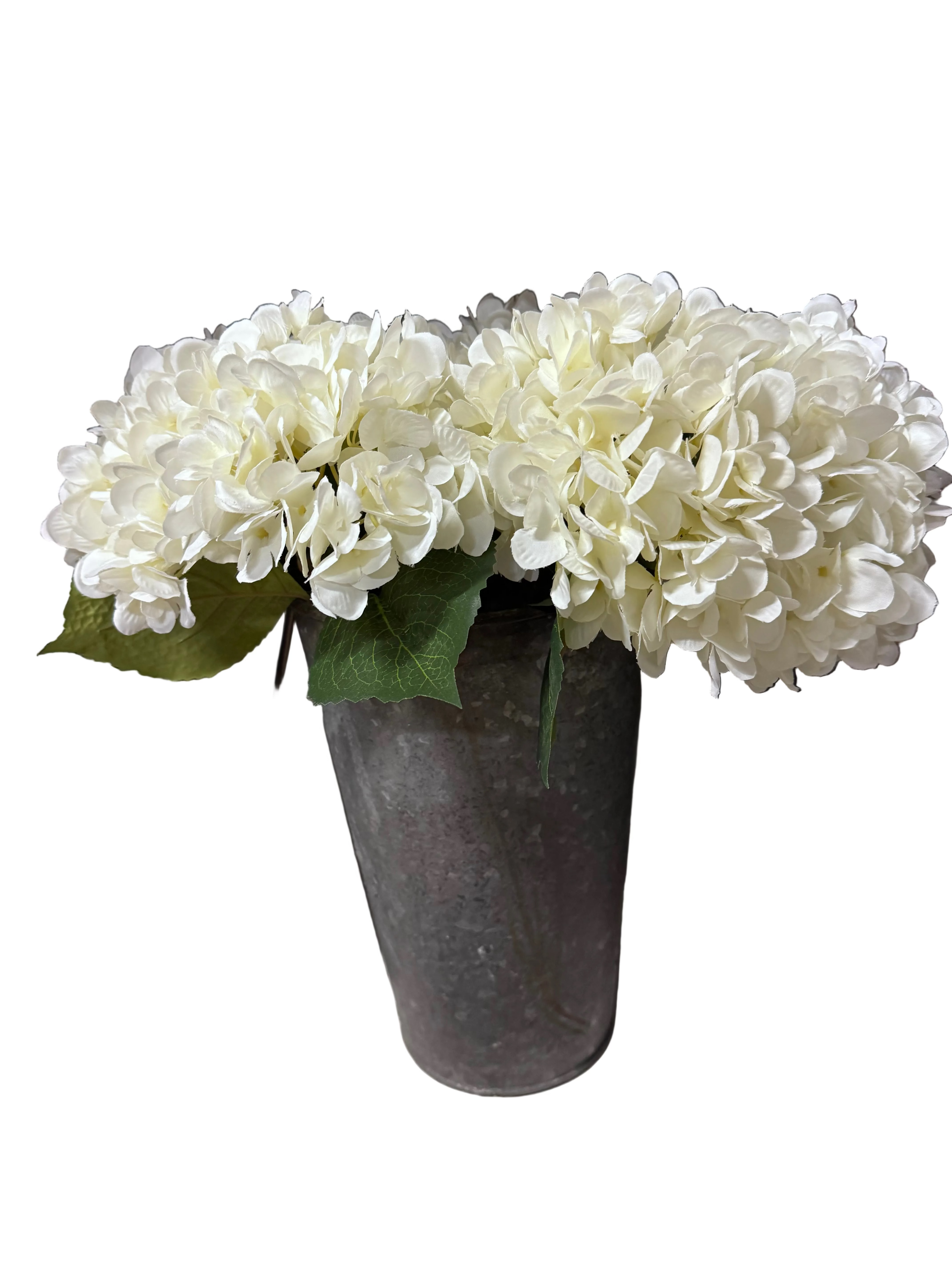 Vintage galvanized tin with full hydrangeas rental