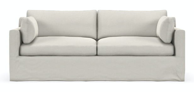 Slipcovered sofa - natural linen rental