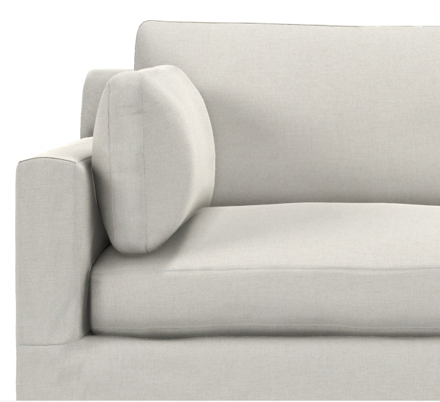 Slipcovered sofa - natural linen rental